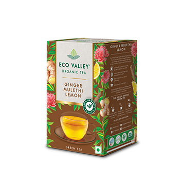 Eco Valley Organic Tea Ginger Mulethi Lemon