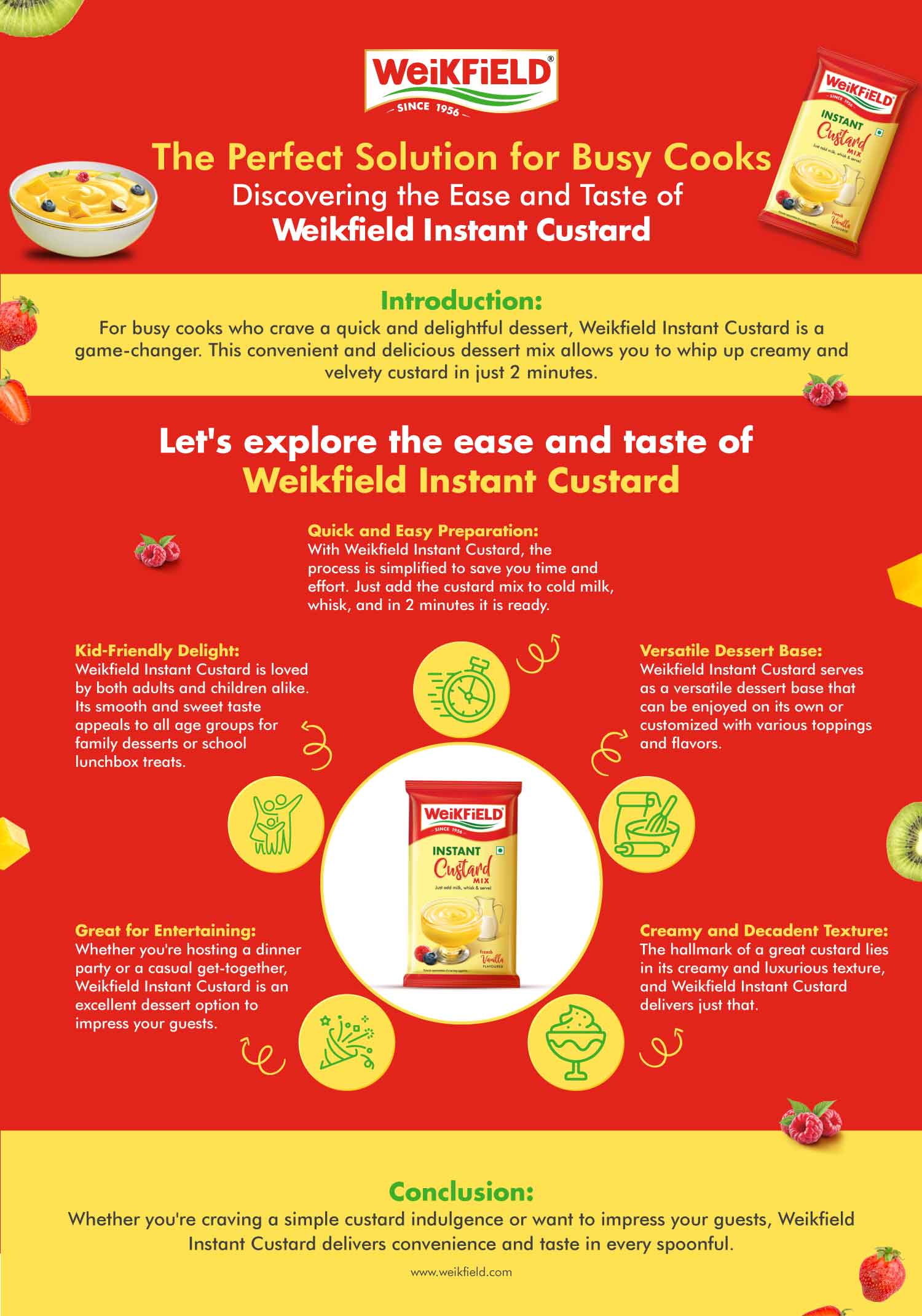 The Perfect Solution for Busy Cooks Discovering the Ease and Taste of Weikfield Instant Custard