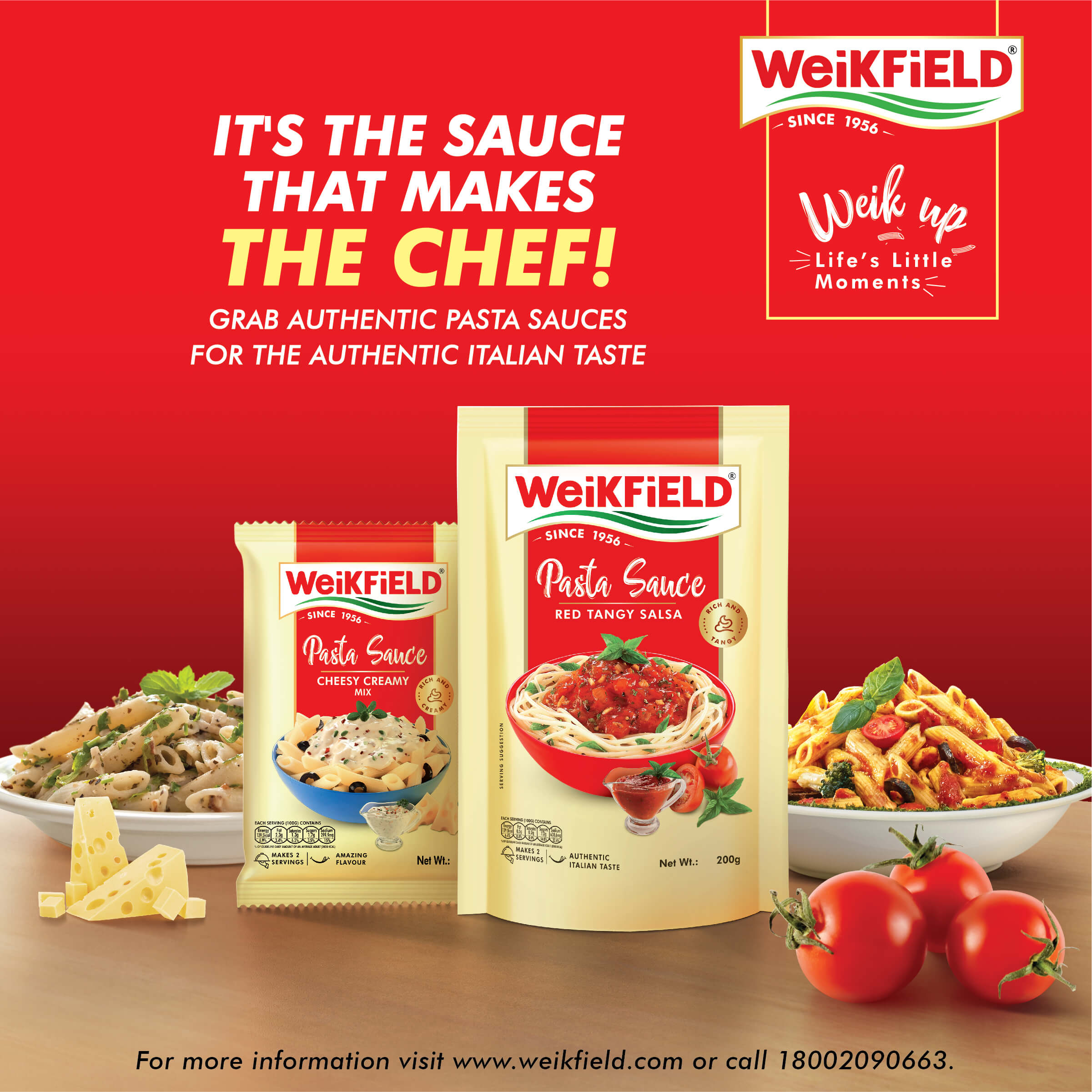 Weikfield Pasta Sauces | Delicious Pasta Sauce | Weikfield